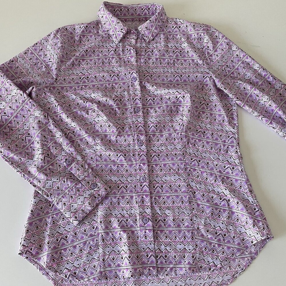 Dover Saddlery Light Purple Riding Shirt Women's Medium Poly/Spandex Violet